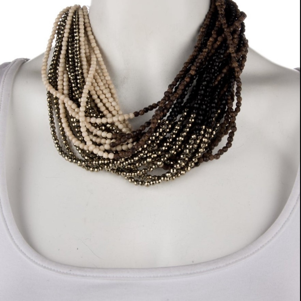Brunello cucinelli Elegant Multi-Strand Beaded Necklace